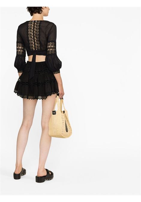 Gonna mini con ricami greta in nero Charo Ruzi Ibiza - donna CHARO RUIZ IBIZA 1989 | 201400BLK
